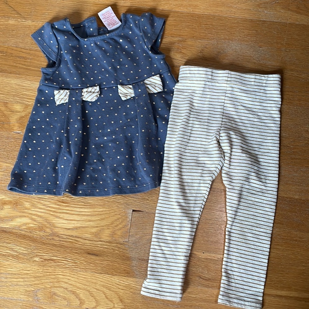 Little girls shirt and pants set